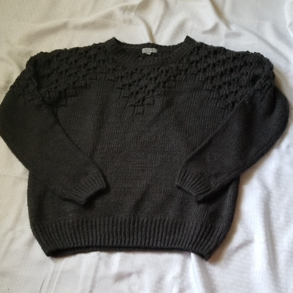 Joseph A peak a boo dark gray sweater XL